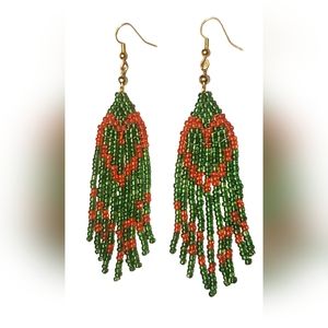 New Christmas Heart Earrings!!